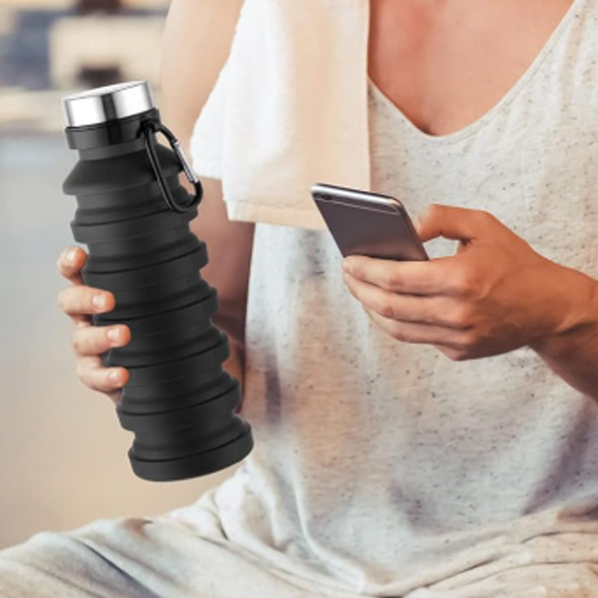 17oz Collapsible Silicone Travel Bottle 8