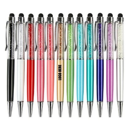 Crystals Ballpoint Pens Gel Pen With Stylus Touch Screen Bal 2