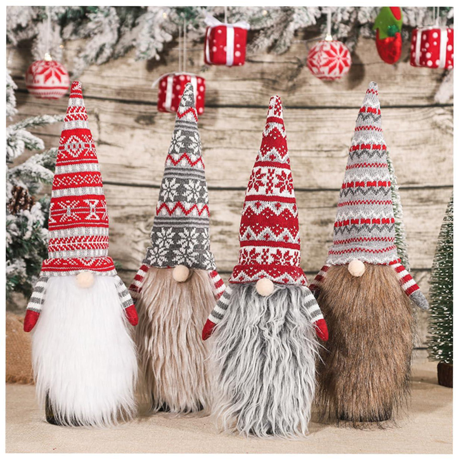 Christmas Gnome Santa Wine Bottle Cover 5
