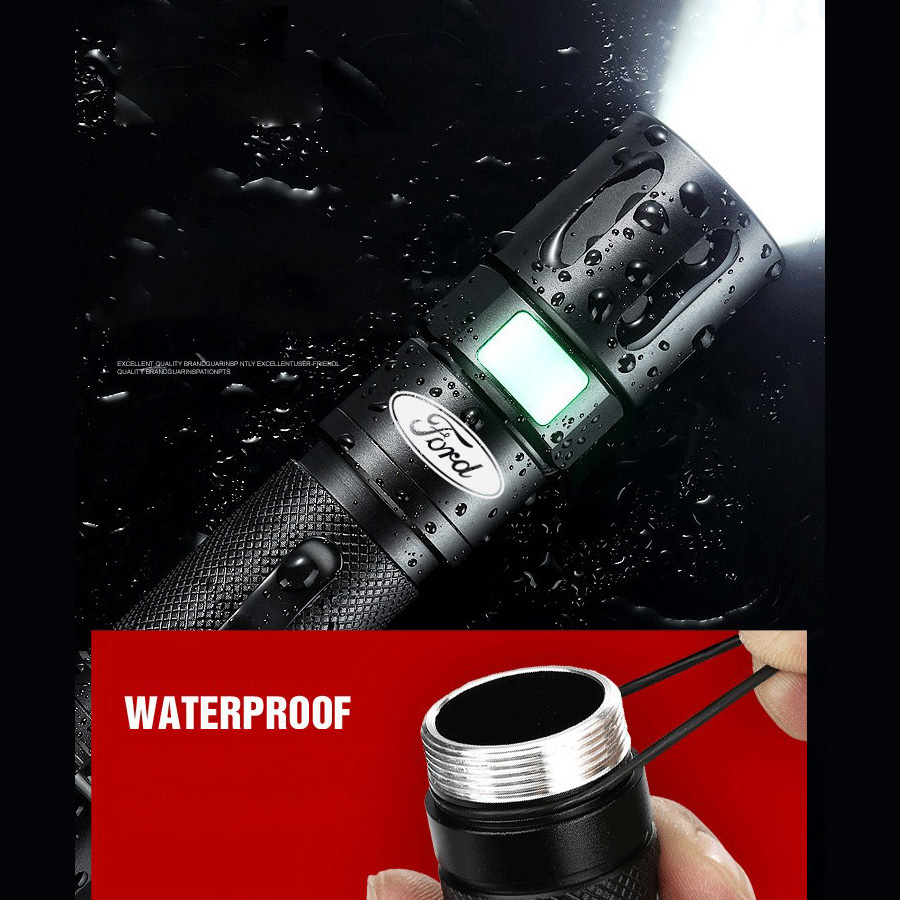 LED 1500 Lumens Zoomable Flashlight Extremely Bright, Water Resistant, USB-C Powered Rechargeable 4