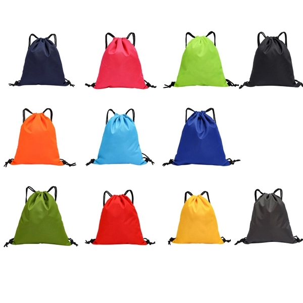 Water Resistant Oxford Drawstring Backpack 7