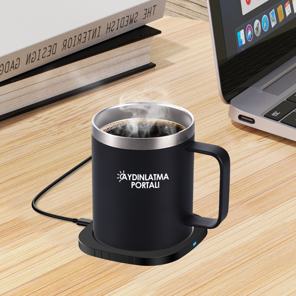 Stainless Steel Smart Mug Warmer with Wireless Phone Charger 17