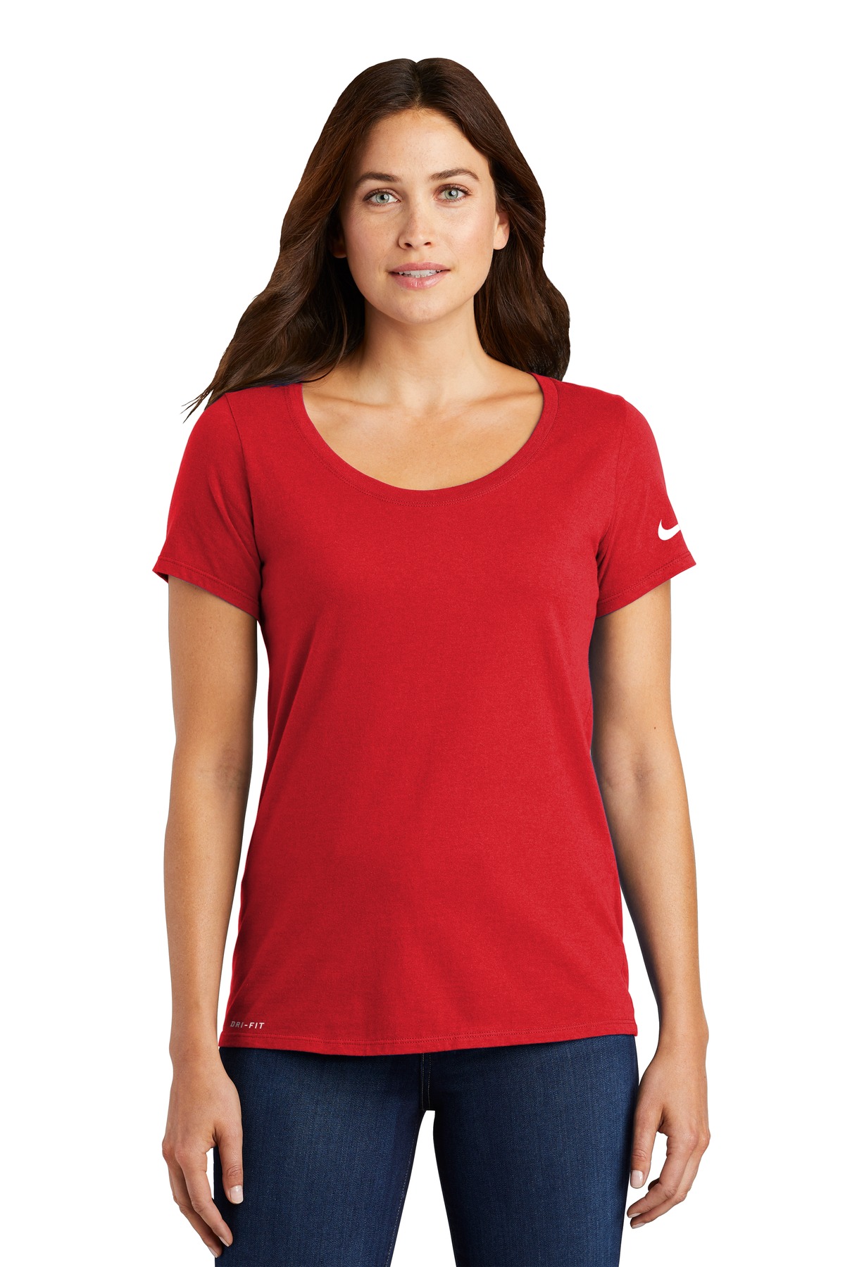 Nike Women's Dri-FIT Cotton/Poly Scoop Neck Tee. NKBQ5234 15