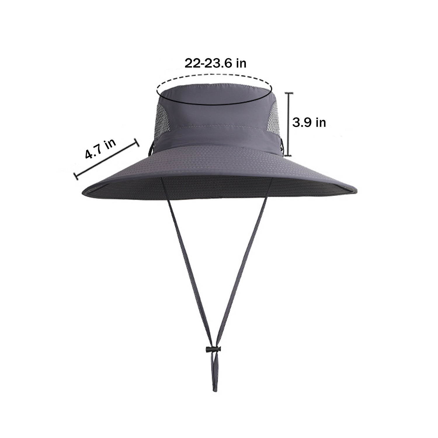 Wide Brim Waterproof Polyester Bucket Hat w/ Fans 10