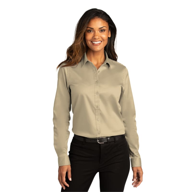 Port Authority Ladies Long Sleeve SuperPro React Twill Shirt. 32