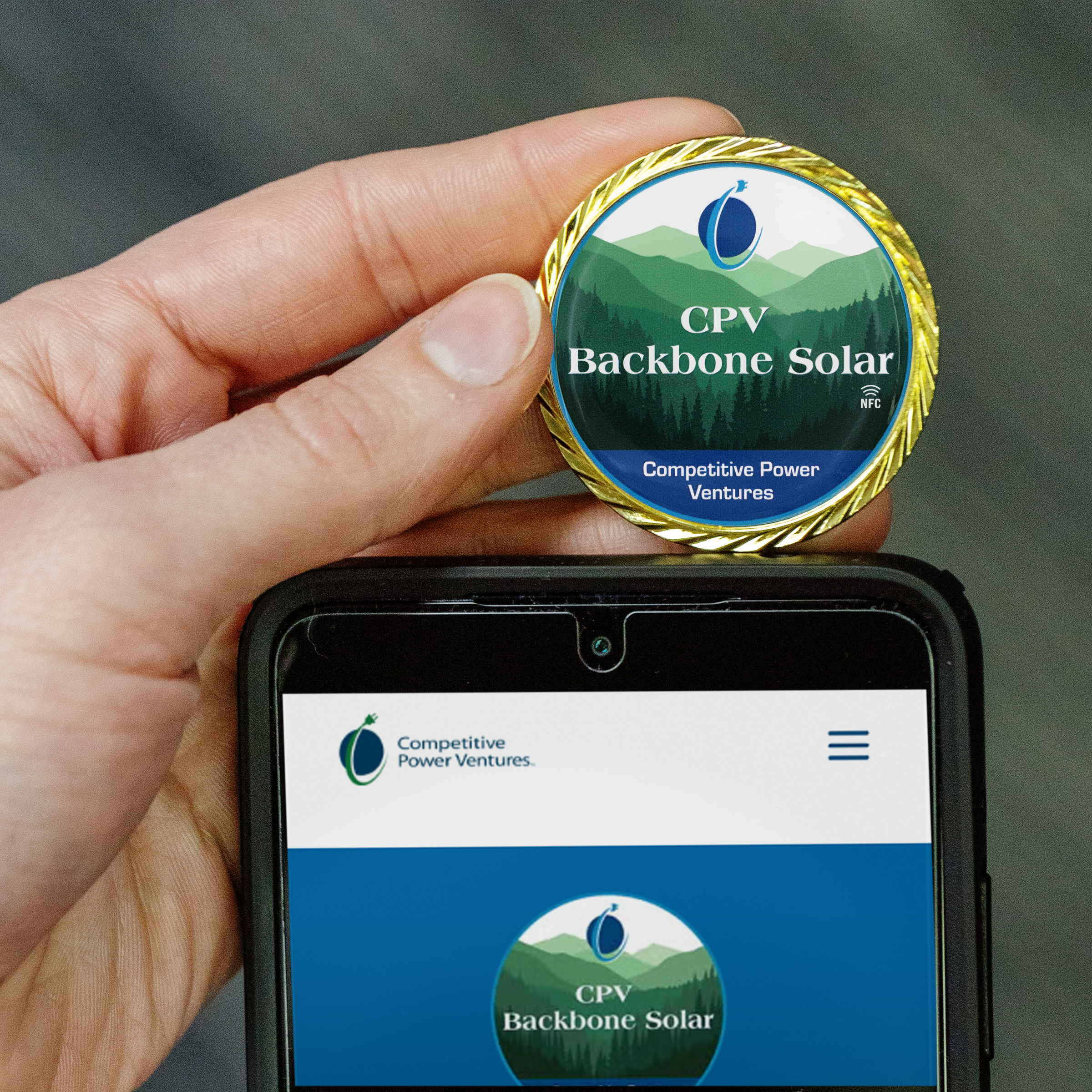 NFC Challenge Coin w/ Oblique Border (1.75") 5