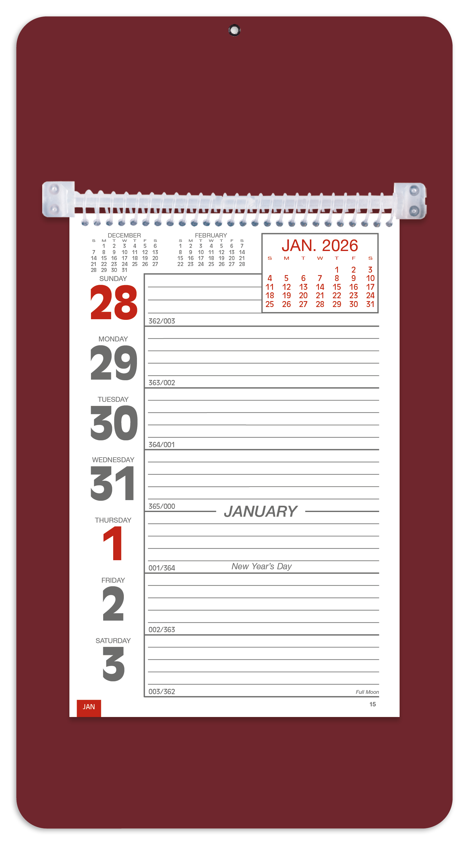 Triumph® Calendars Weekly Memo Calendar 43