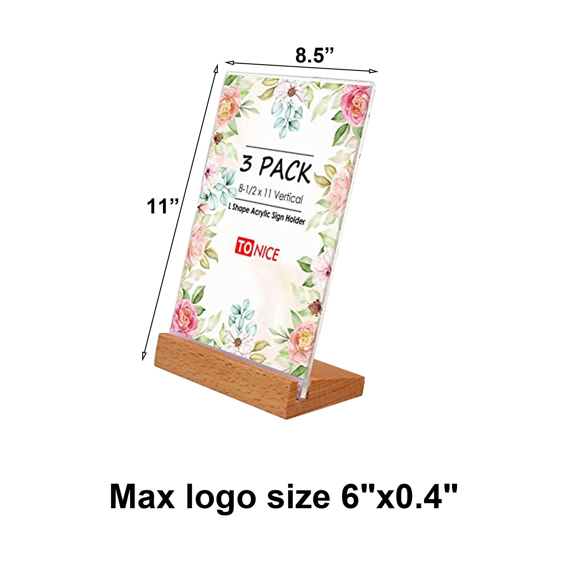 L shaped Table Menu Display Stand 2