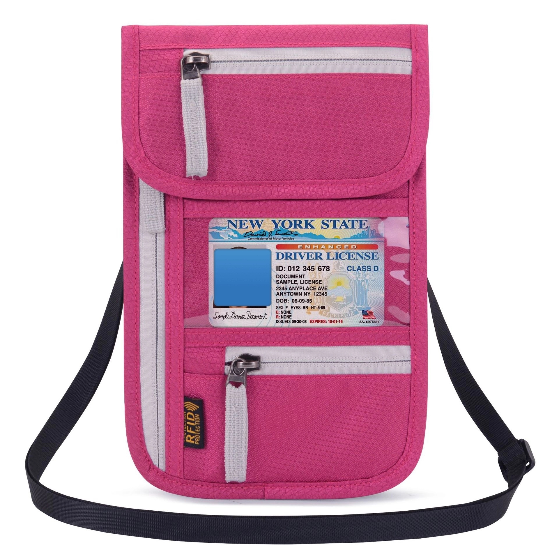 Custom RFID Blocking Travel Pouch Passport Holder Wallet 5