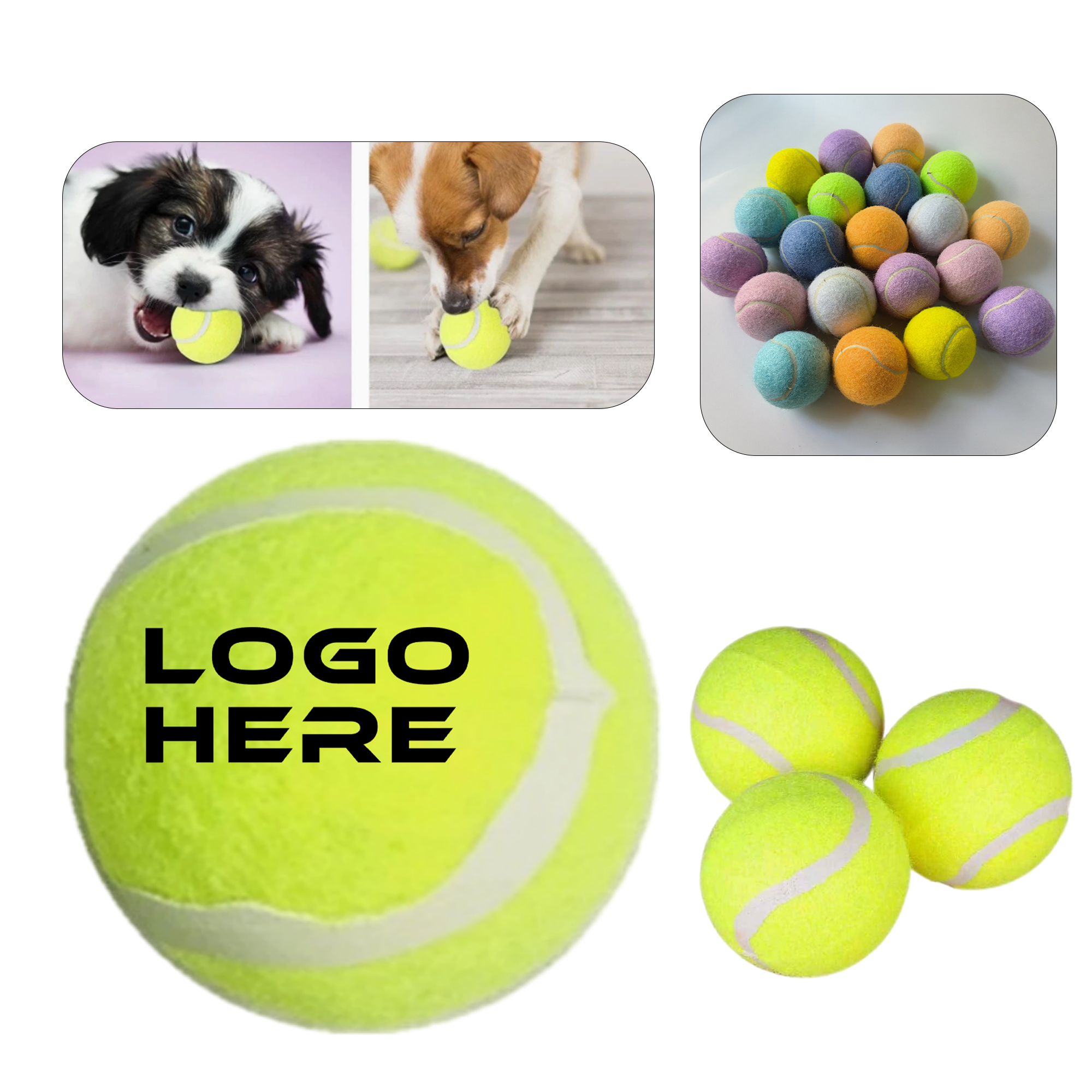 High Elastic Pet Custom Tennis Toy 3
