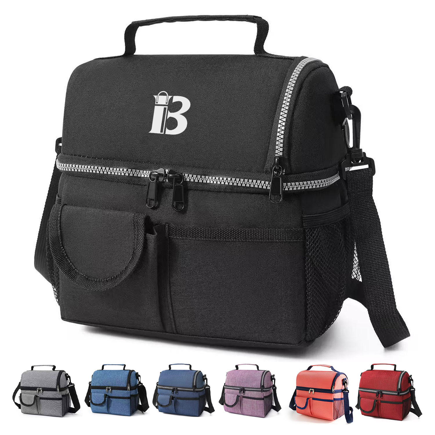 9L Double Decker Oxford Insulated Cooler Lunch Bag 6