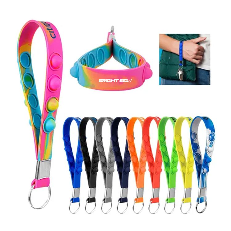 Silicone Popper Stress Reliever Keychain 1