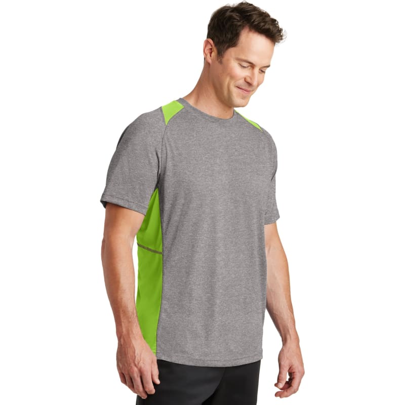 Sport-Tek Heather Colorblock Contender Tee. 7