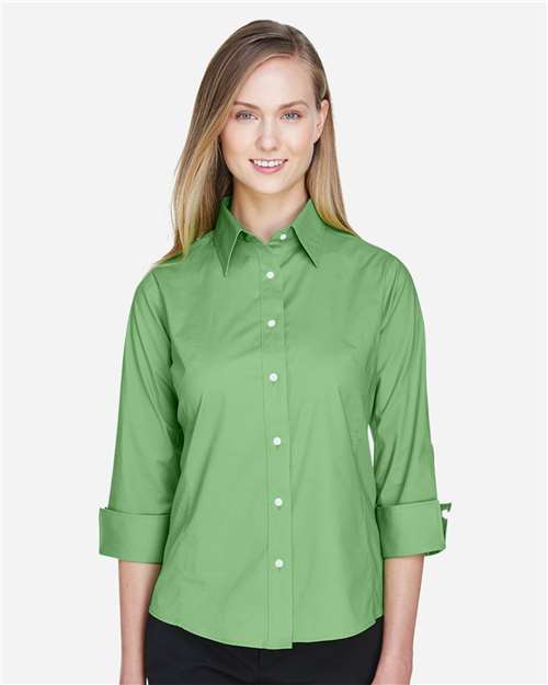 Women's Perfect Fit™ Three-Quarter Sleeve Stretch Poplin Dress Shirt - DP625W 6
