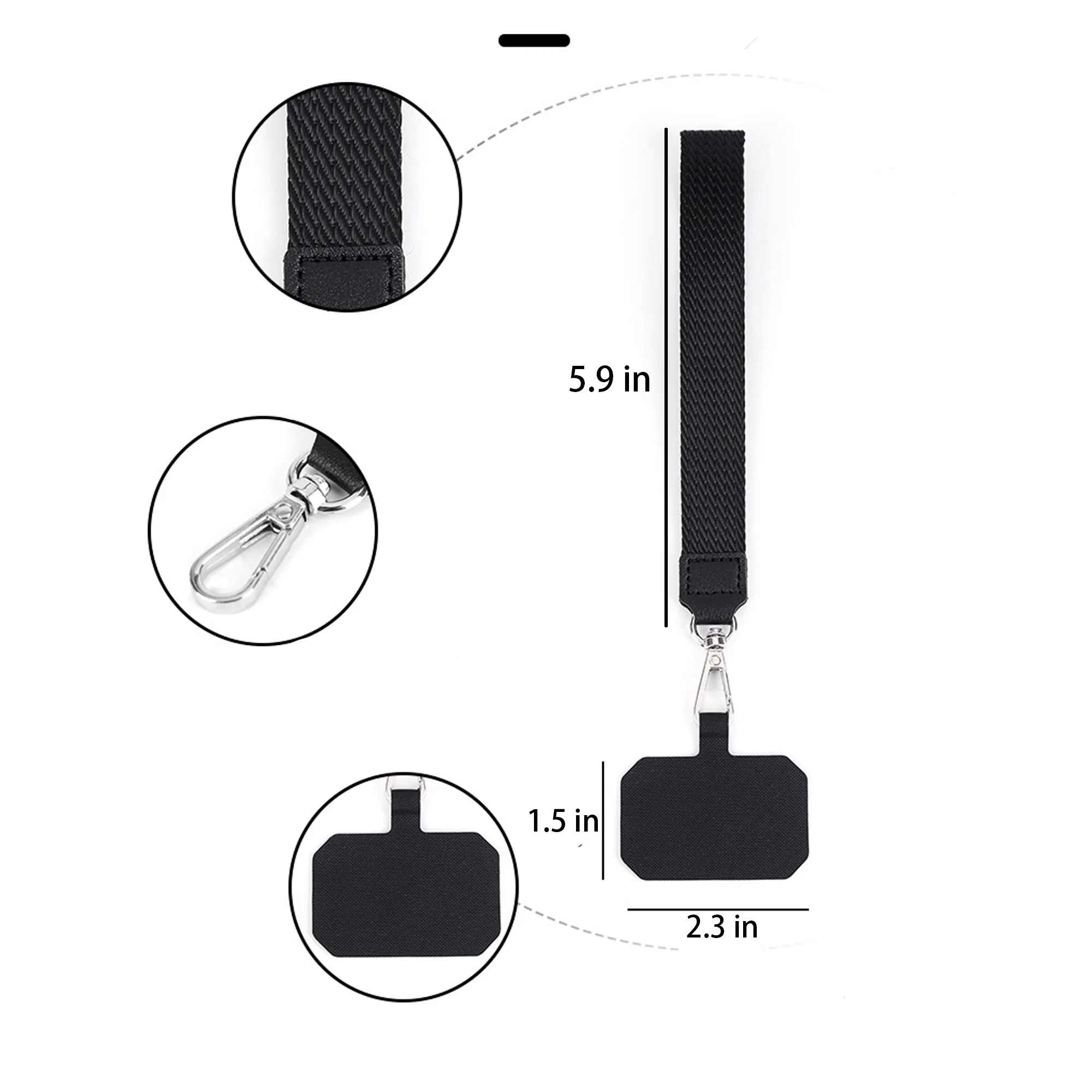 Nylon Wrist Strap Phone Holder 4