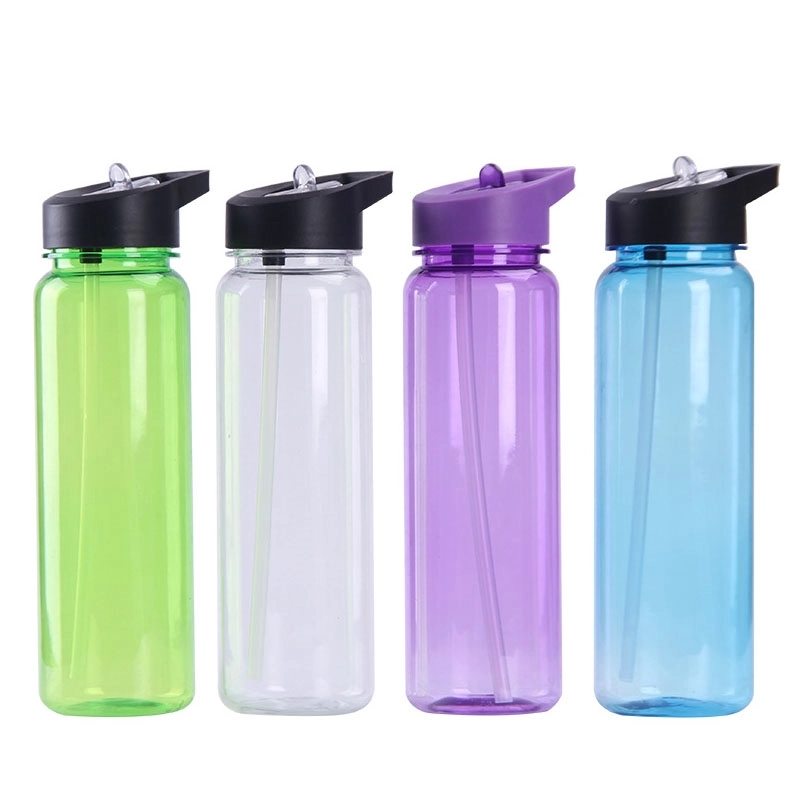 23oz. Plastic Sports Water Bottle With Straw 1