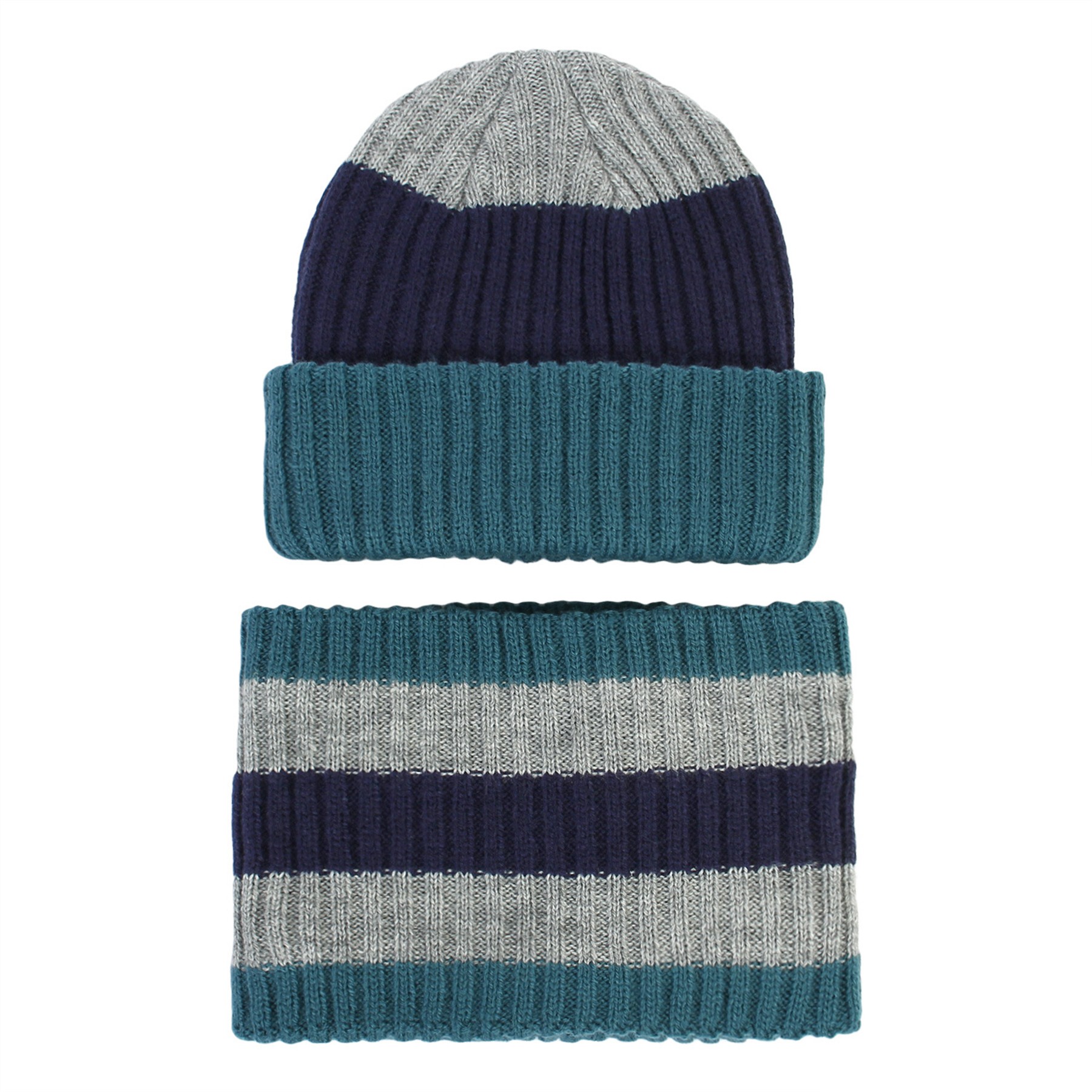 2PCS Kids Knit Beanie Hat and Neck Gaiter Set 6
