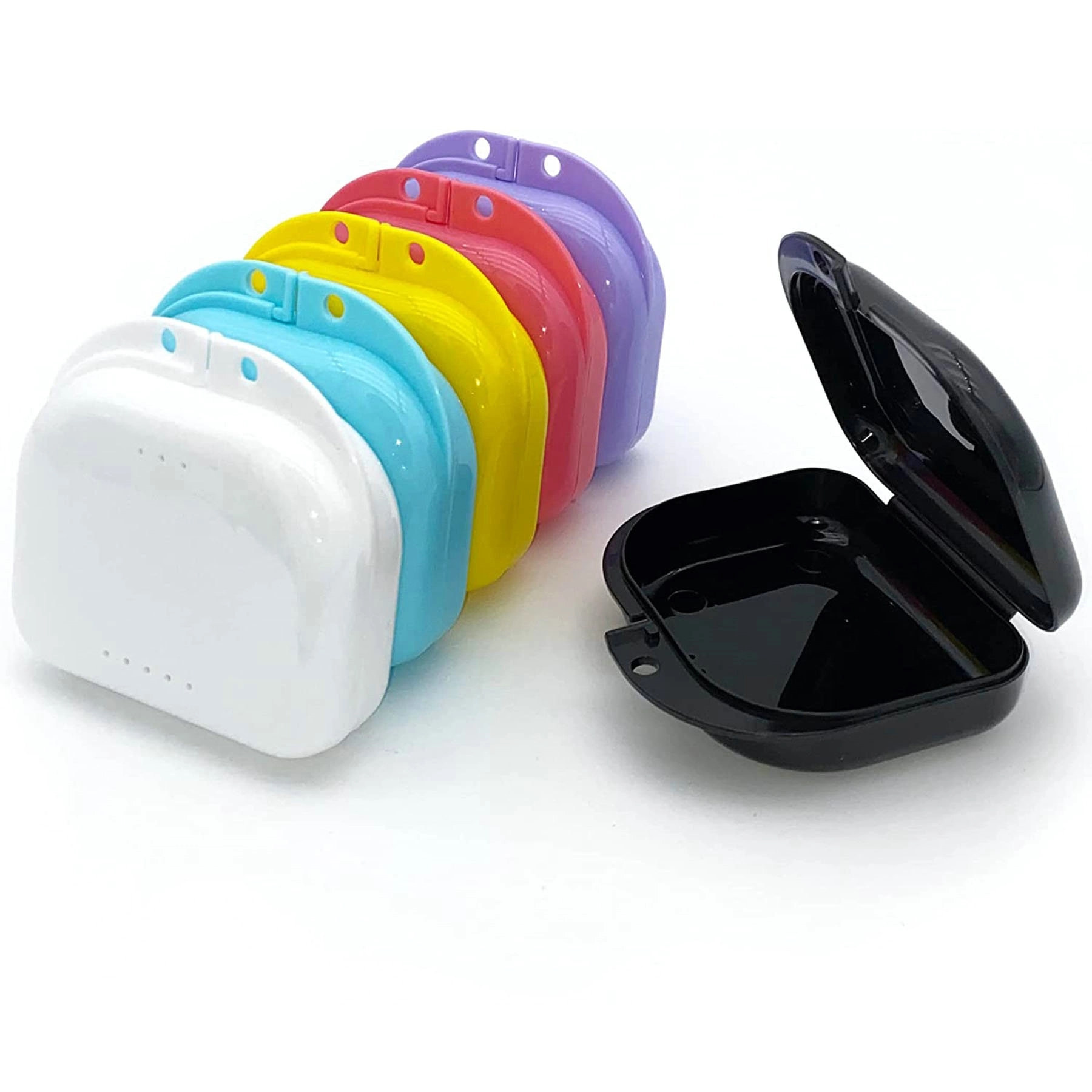 Dental Tray Denture Box Container With Vent Holes Teeth Case 2