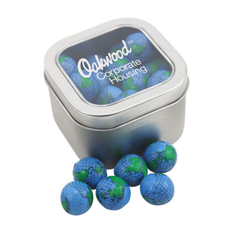 Window Tin with Chocolate Globes 1