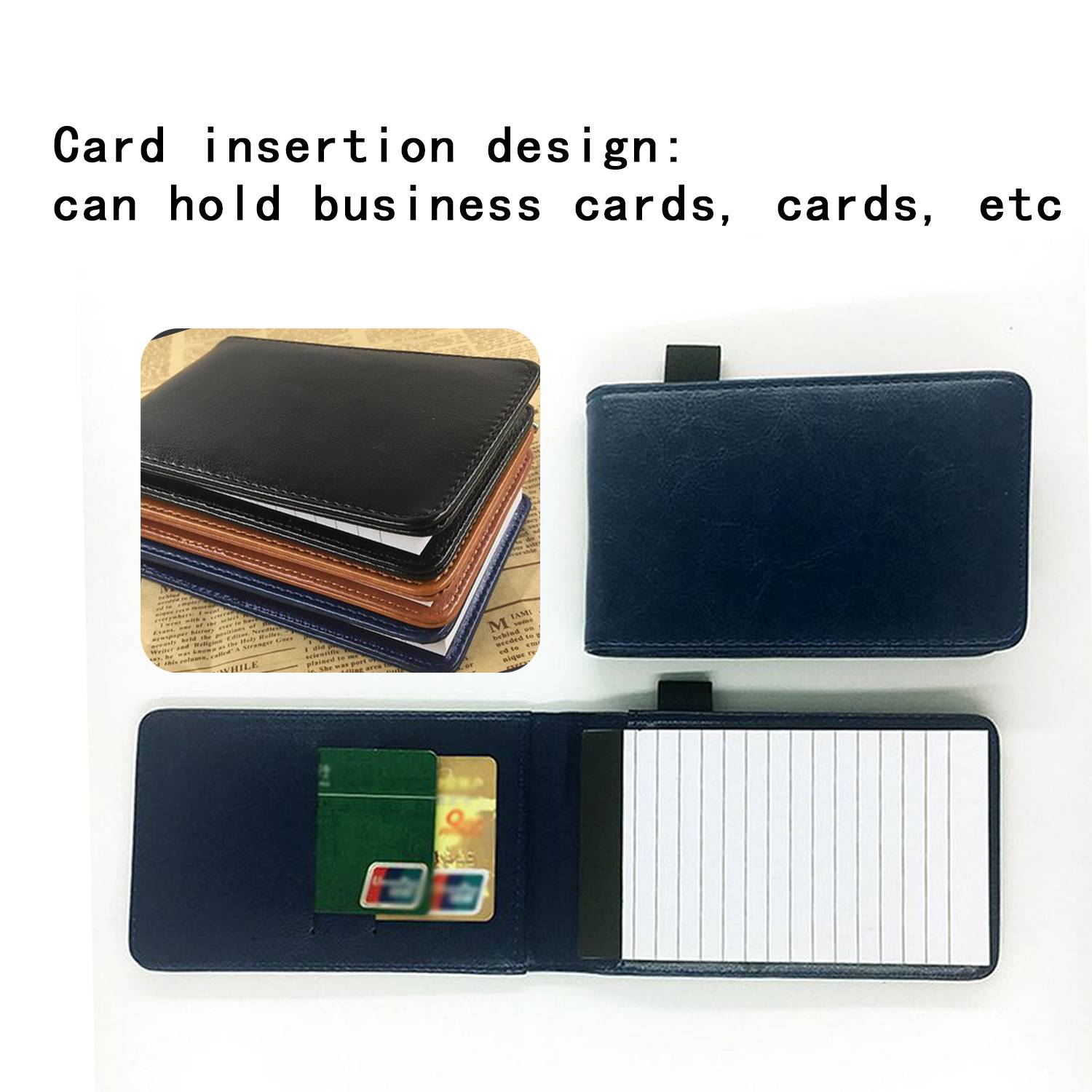 Mini PU Memo Pad W/ Pen Holder 4