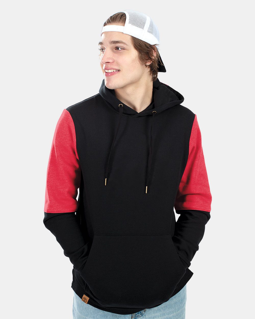 Men's All-American Team Fleece Colorblocked Hooded Sweatshirt - 222581 28