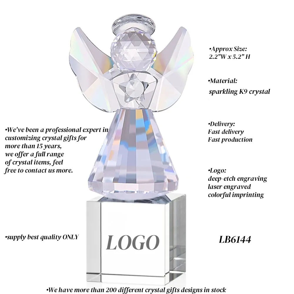 Crystal Angel Figurines Gifts for Christmas Hanging Decor 2