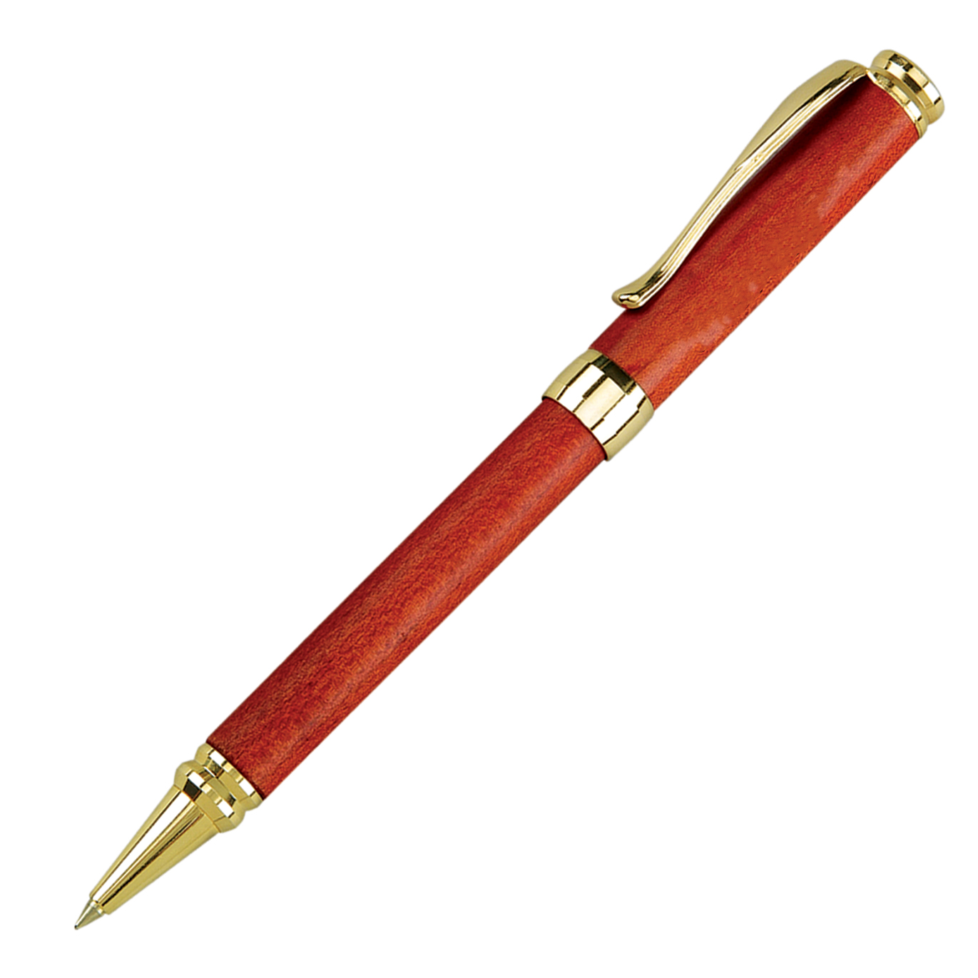 Terrific Timber-11 Wooden Ballpoint Pen with Gold Accents 1
