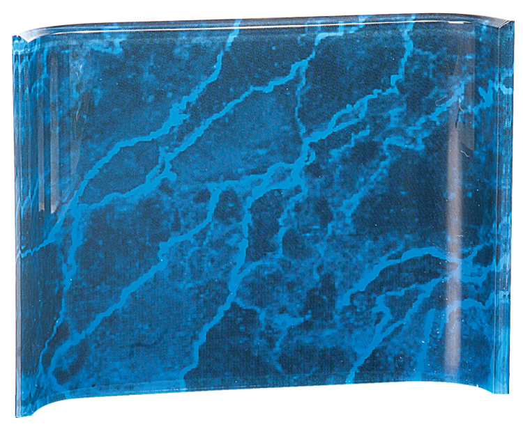 6" x 8" Blue Marble Acrylic Crescent Award