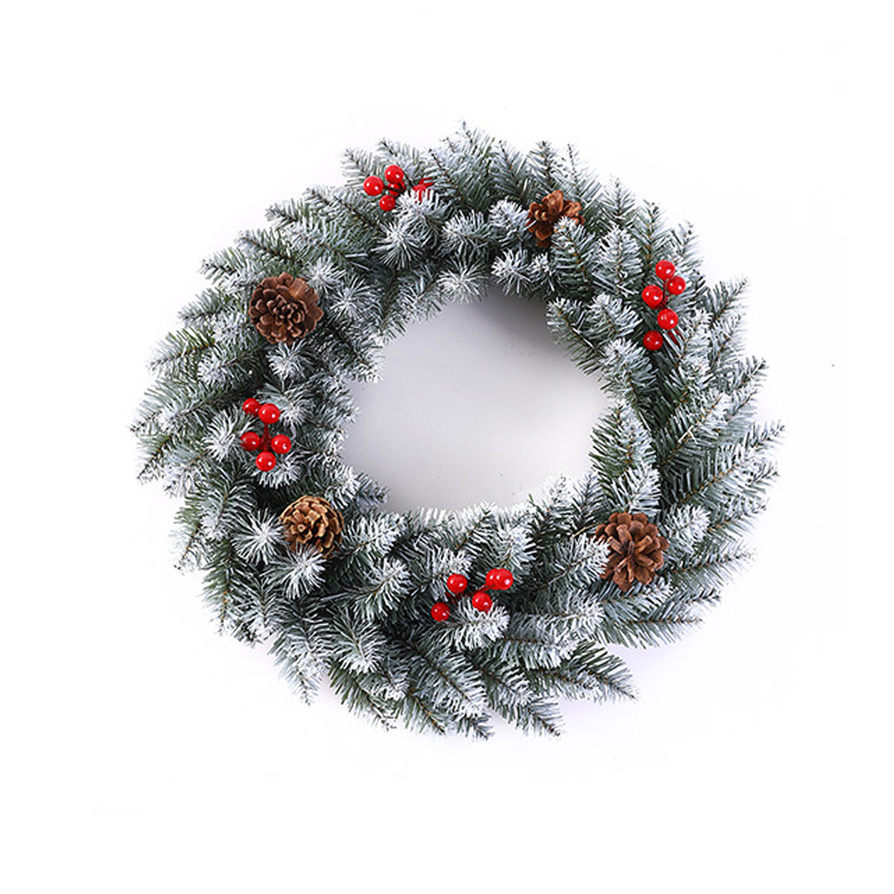 Front Door Christmas Wreath Decorations with Pine Cones 8