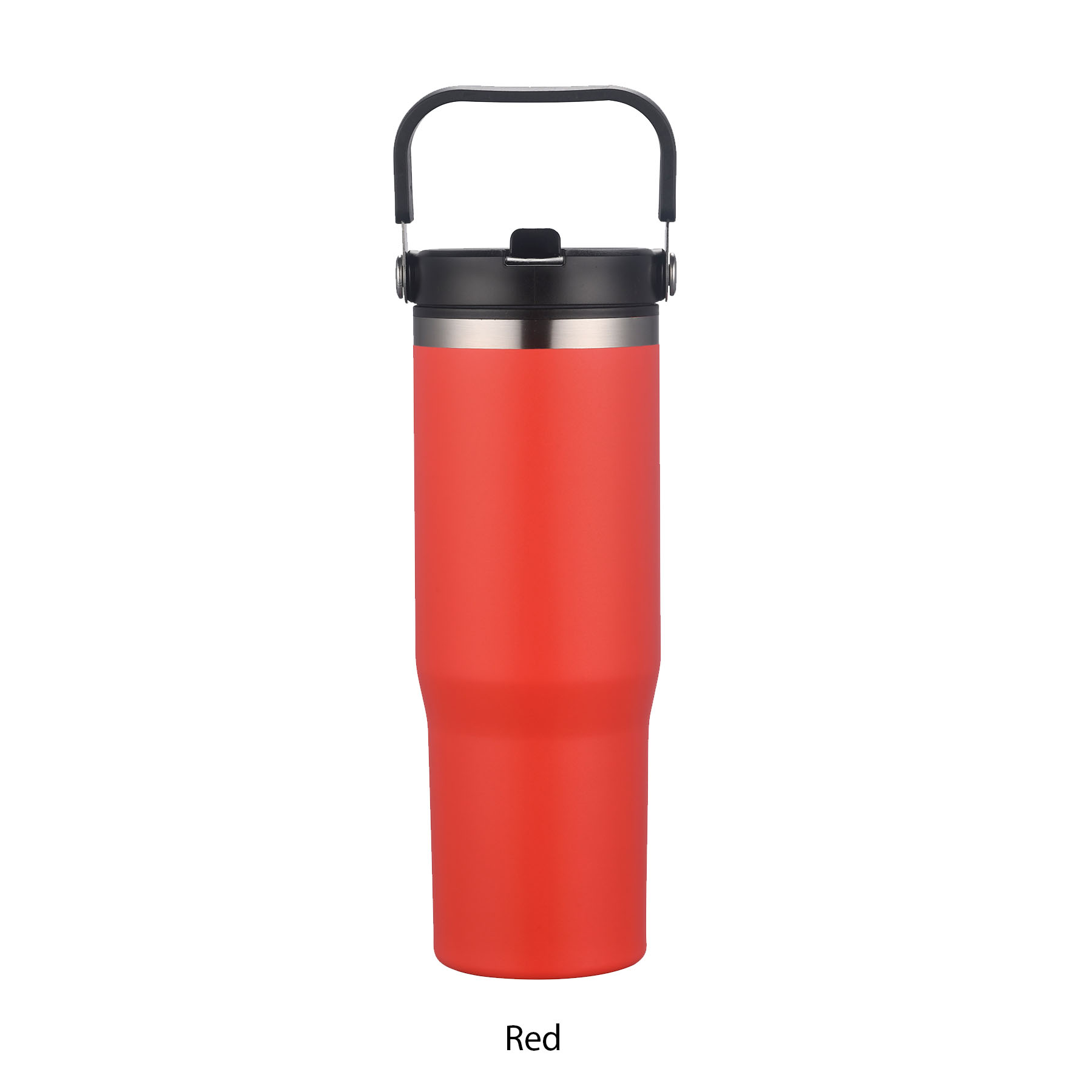 30 oz. Double Wall Travel Mug with Straw Lid & Carry Handle 7