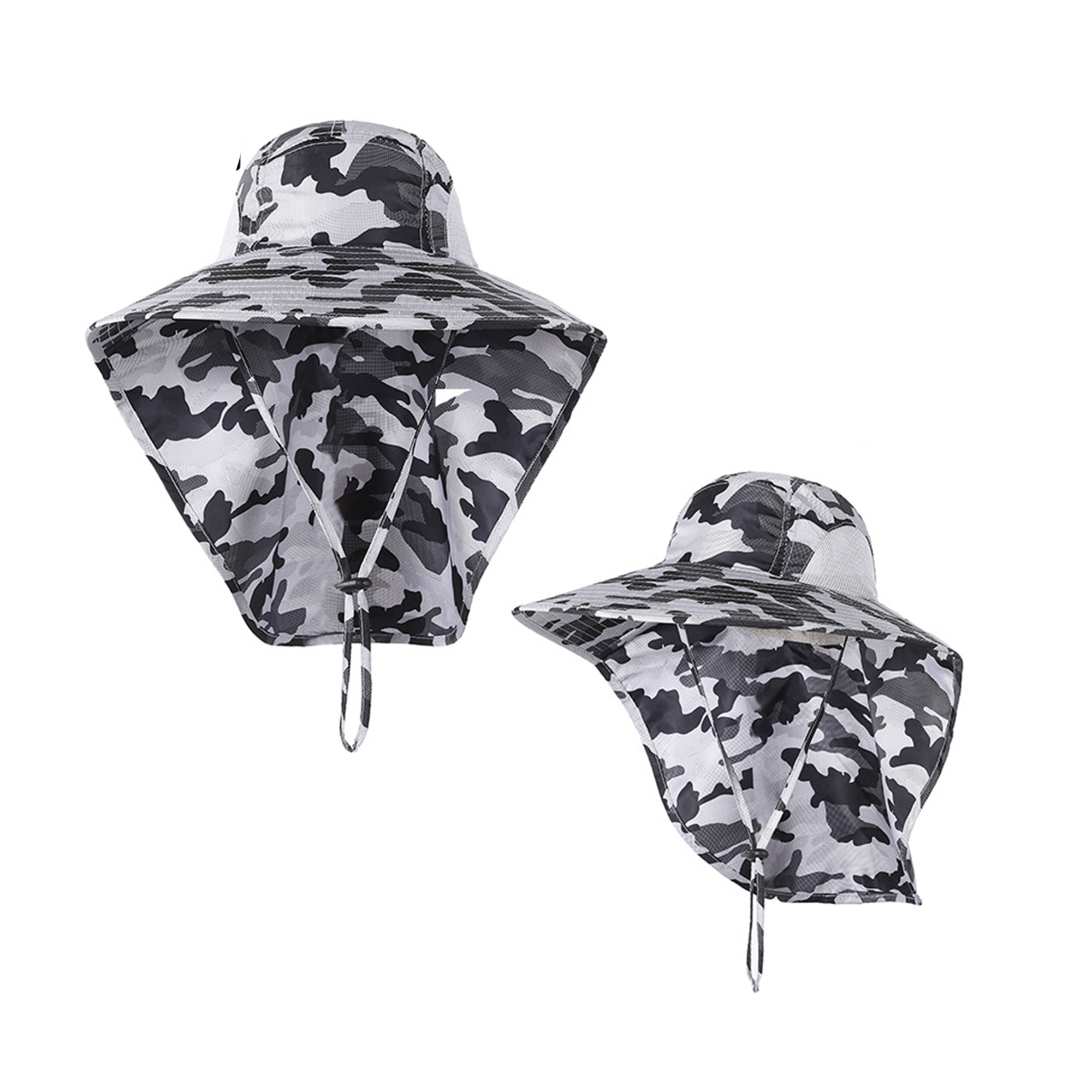 Wide Brim Sun Shield Hat With Neck Flap 7