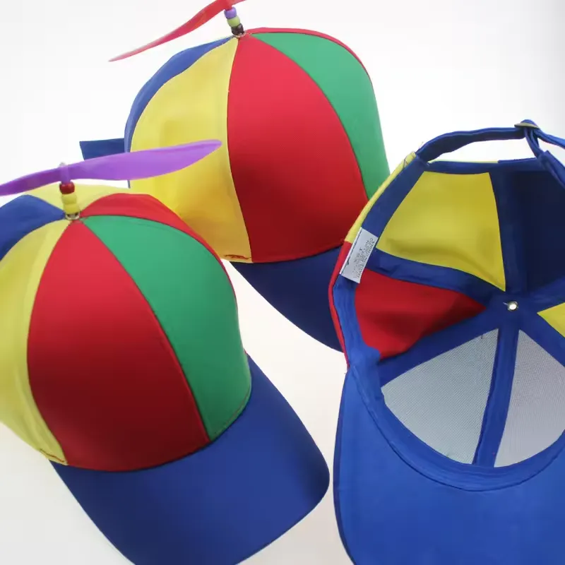 100% Cotton Detachable Propeller Bamboo Dragonfly Shade Cap 6