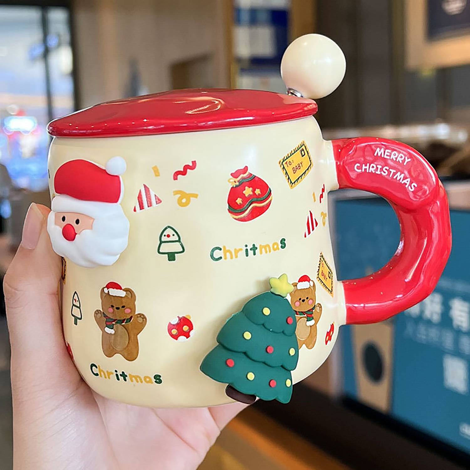 Christmas Cup Cartoon Mug 14OZ 6