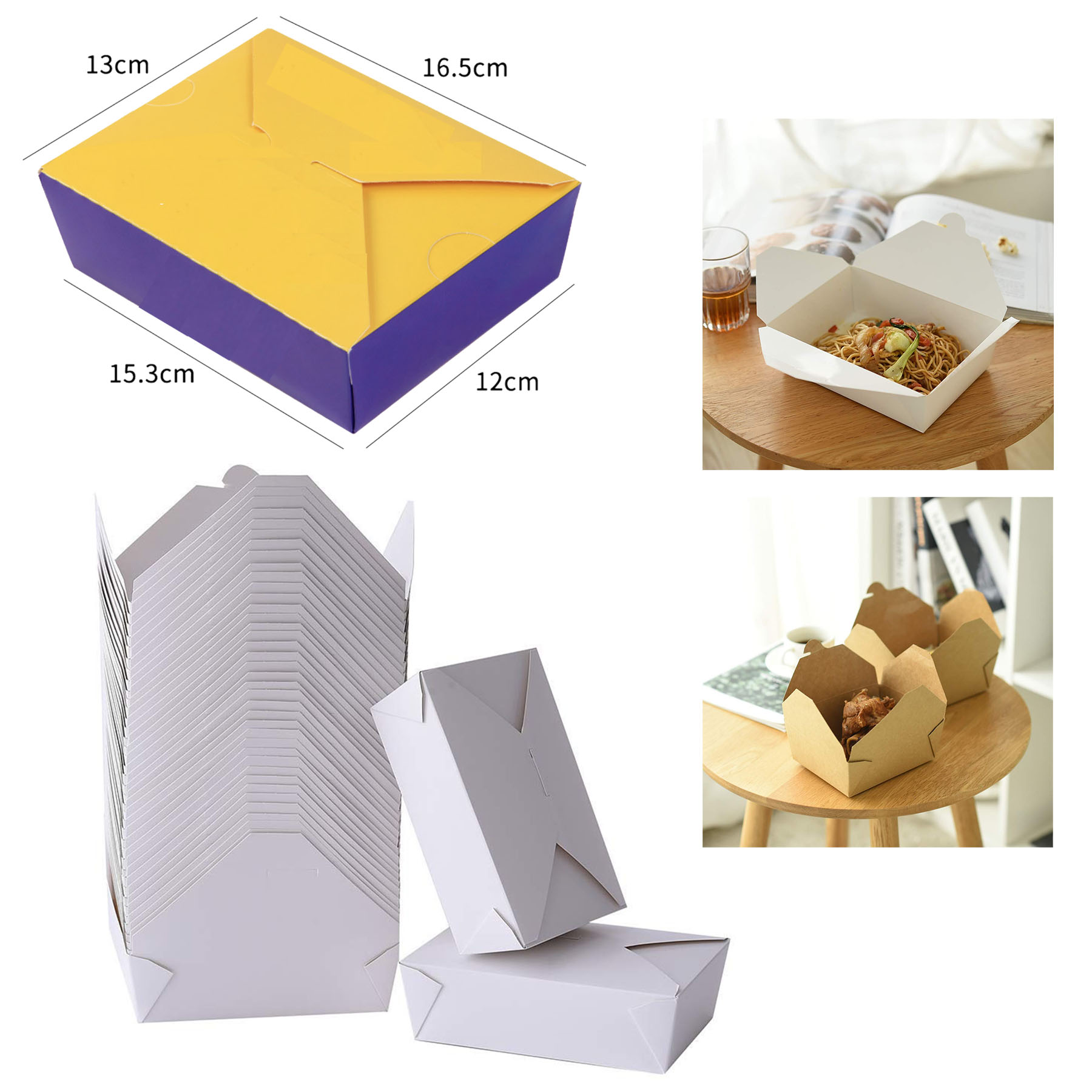 Take Out disposable Food Paper Boxes Containers 2