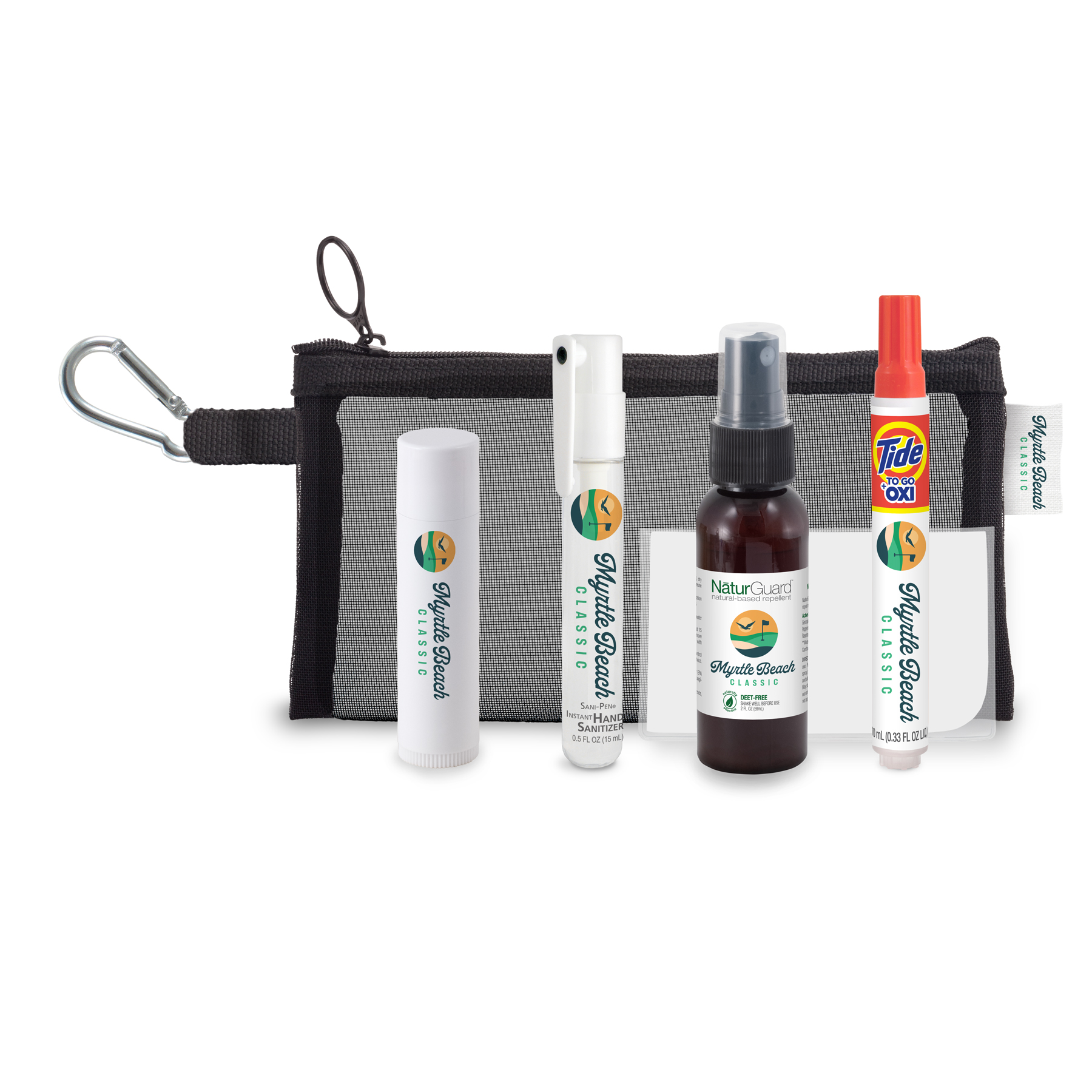 Golf Kit - Standard, with Sewn-in Tag & Carabiner 1