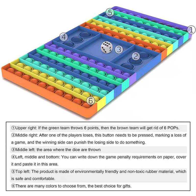 Big Two-Player Push Bubble Pop Chess Board Games 17