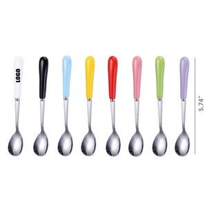 5.74 Inch Ceramic Handle Steel Spoon 4