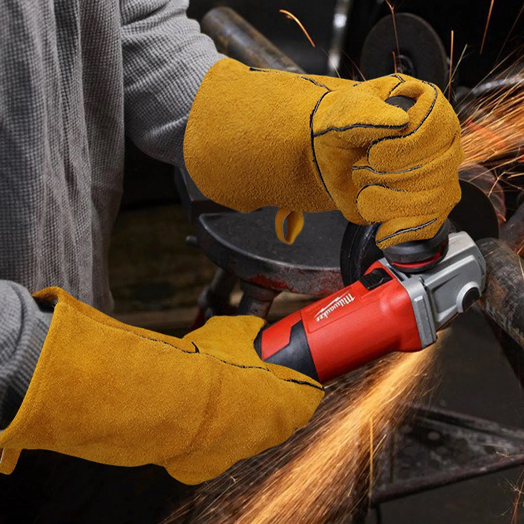 Leather Work Gloves 4