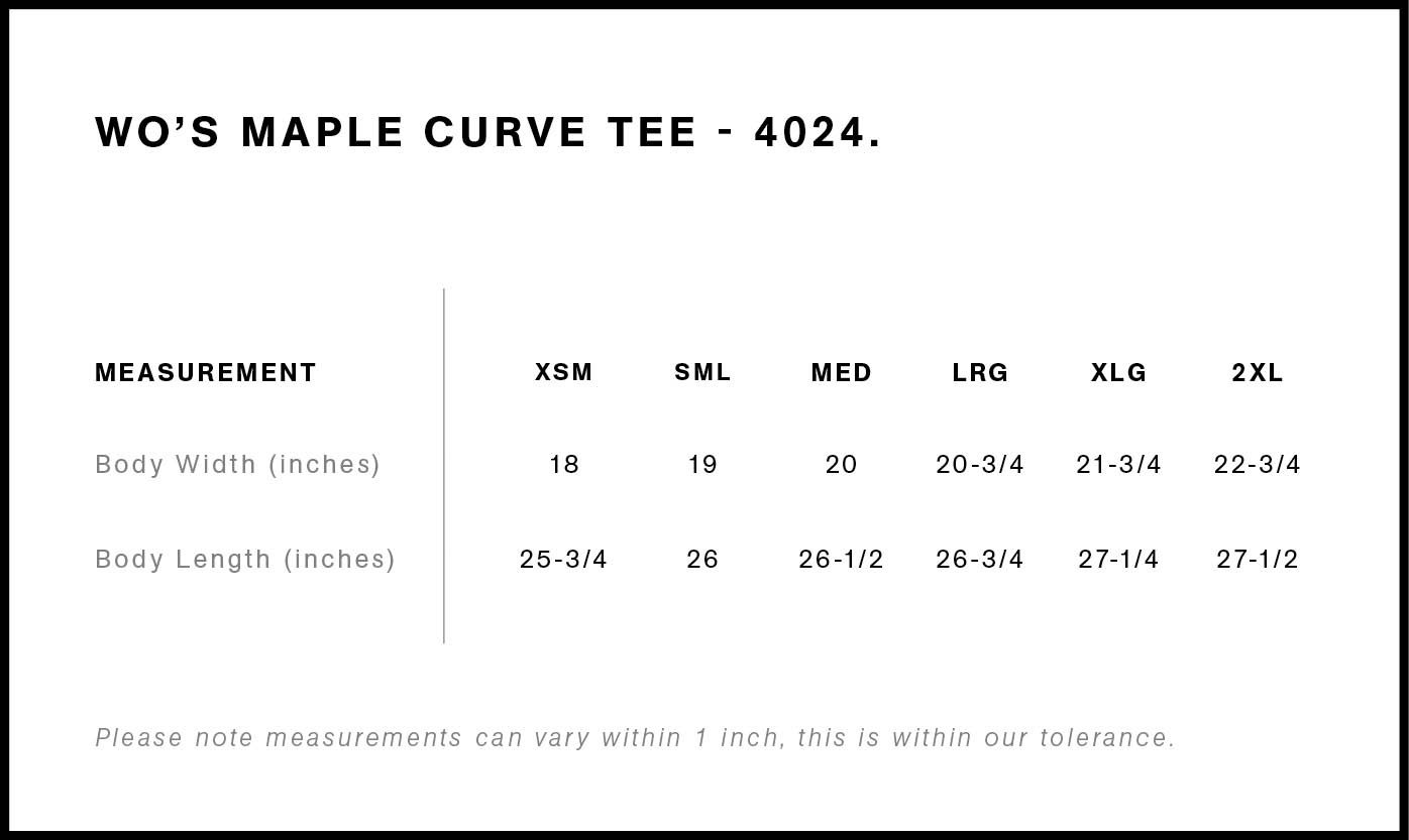 Wo's Maple Curve Tee | 4024 25