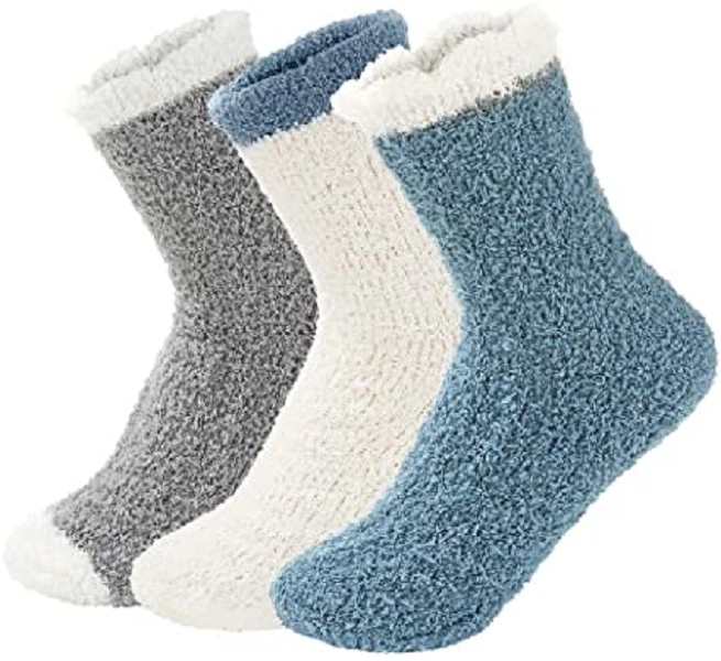 Soft Cozy Plush Chenille Sherpa Slipper Socks 2