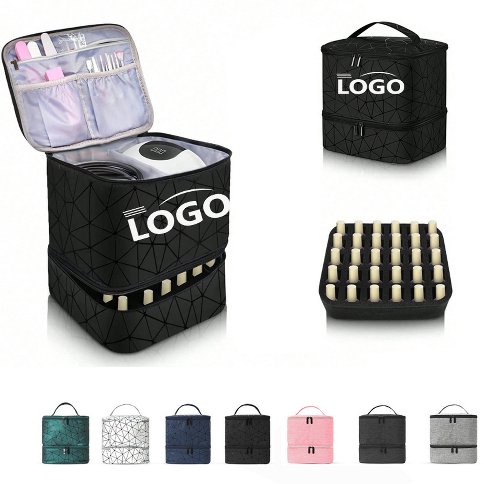 Double Makeup Nail Polish Storage Bag 3