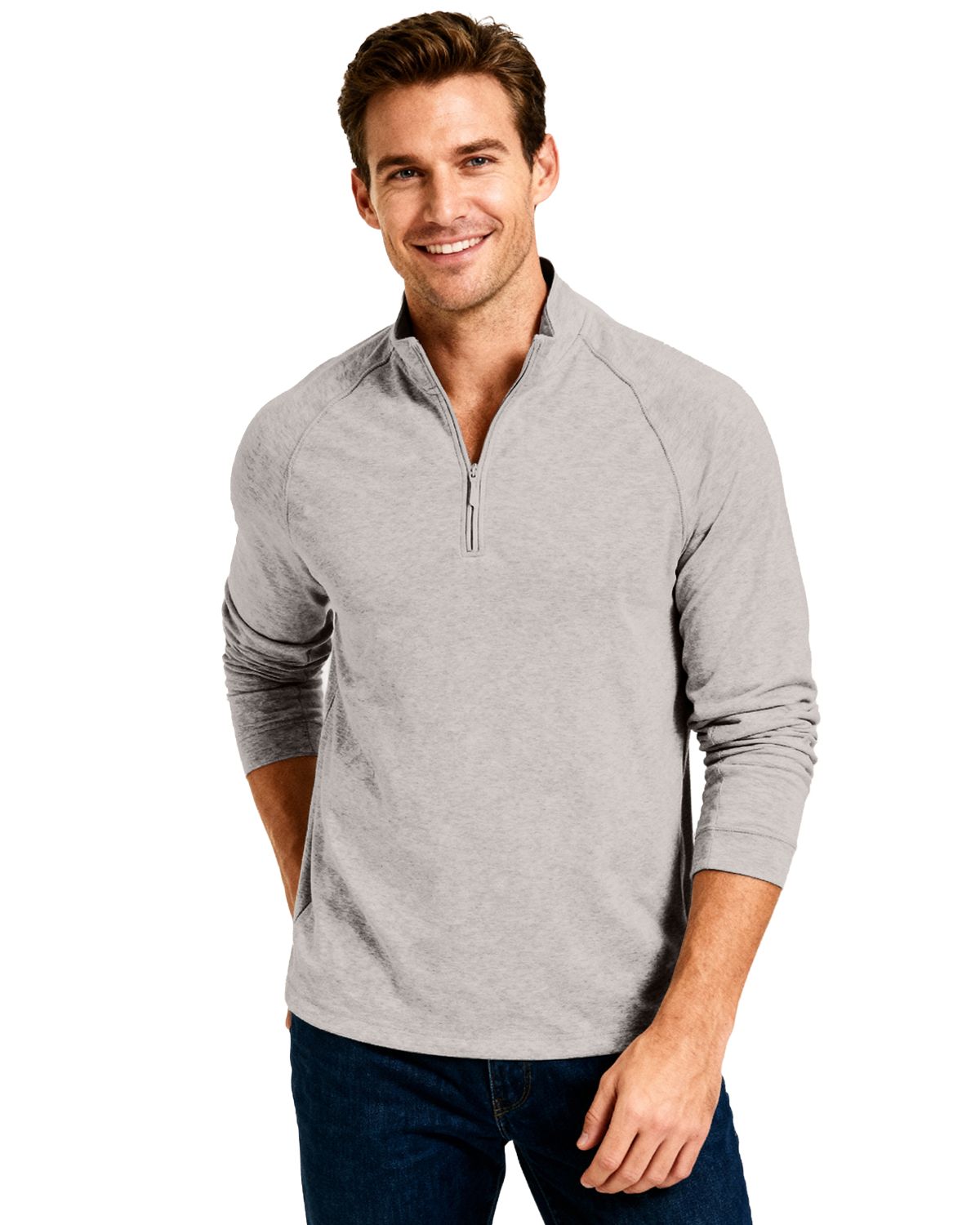 Clique Dash Recycled Mens Quarter Zip Sweatshirt 21