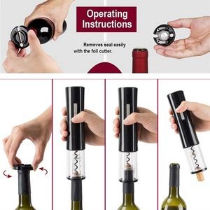 Metal Automatic Electric Wine Opener With Foil Cutter 15