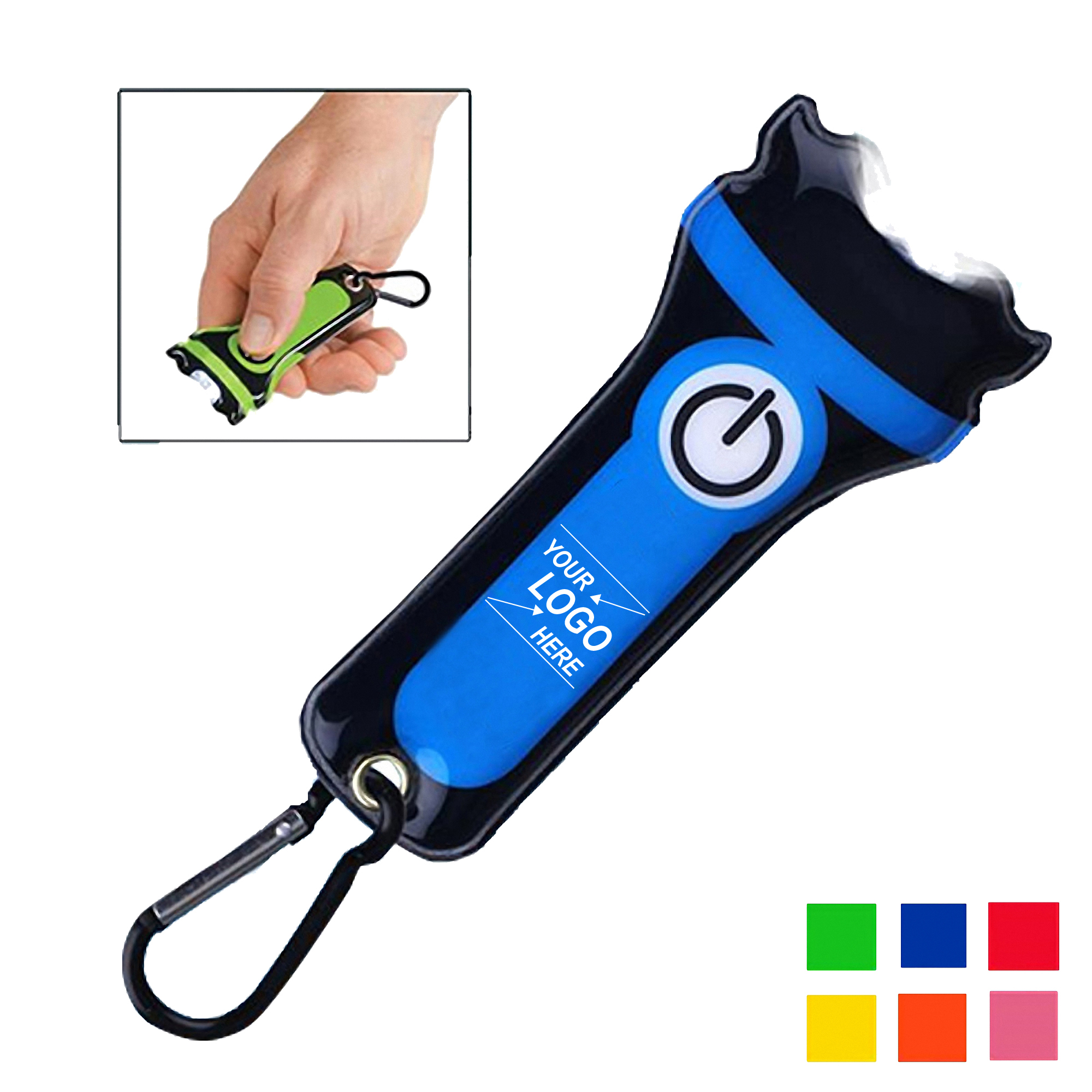 Carabiner Clip PVC Flashlight 2