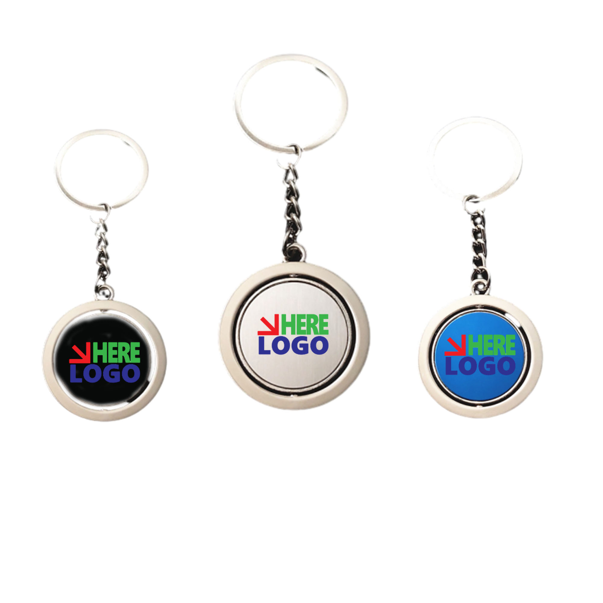 Metal Alloy Rotating Keychain 2