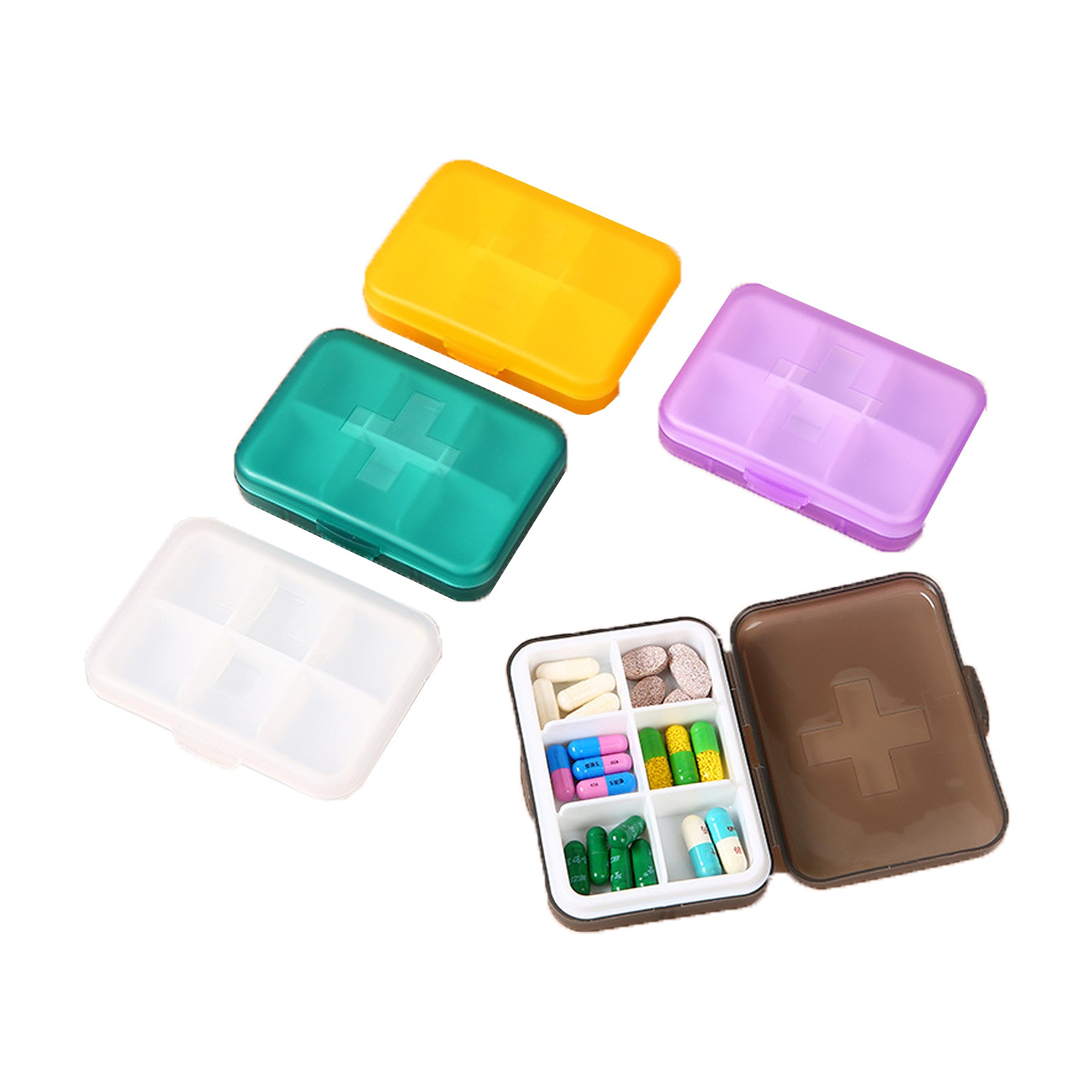 Moq25 Pp Material Medicine Storage Box W/6 Compartments 2