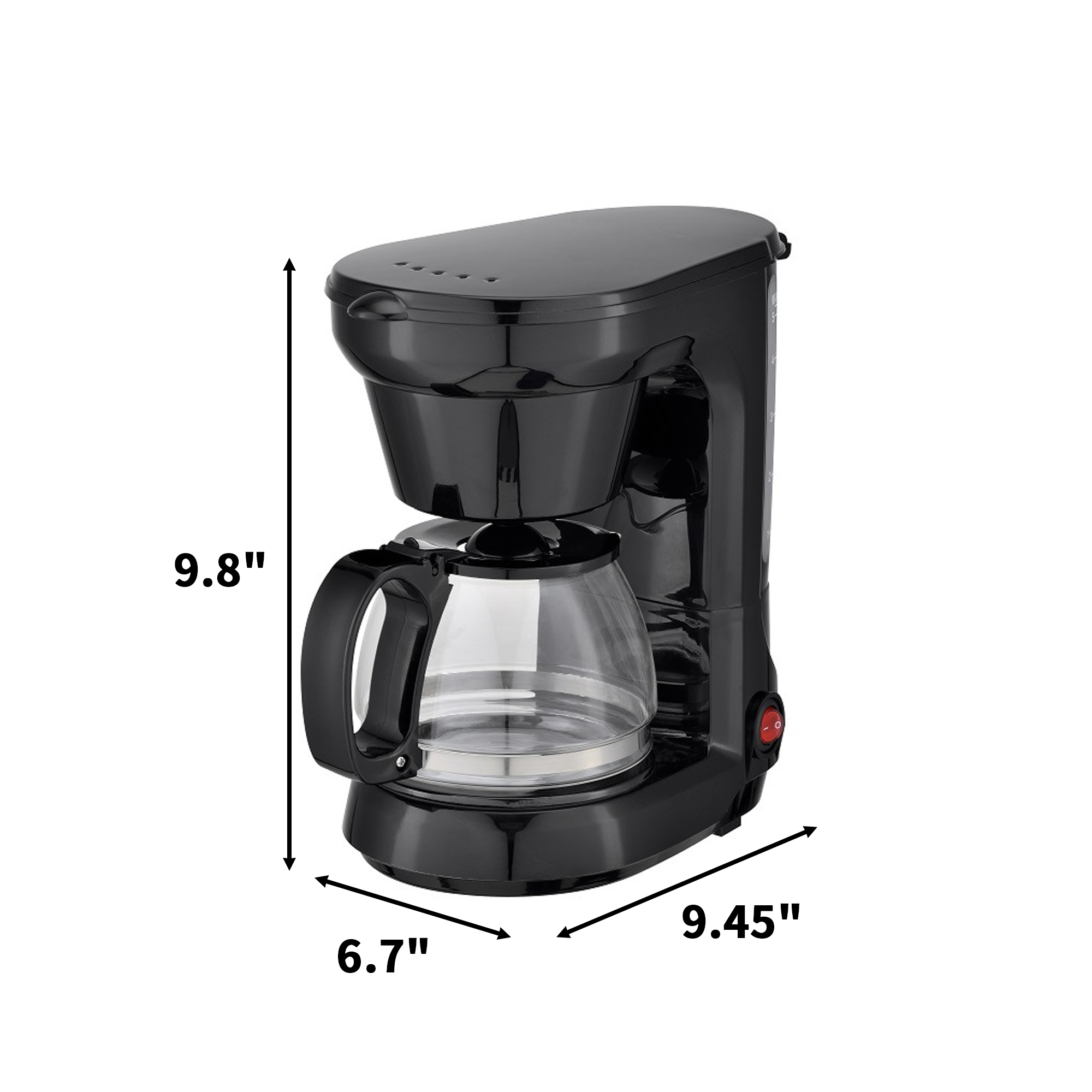 Five Cup Coffee Maker With Glass Carafe 750ml Tank 4