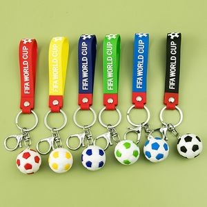 World Cup Football PVC Keychain With Key Ring Design 12