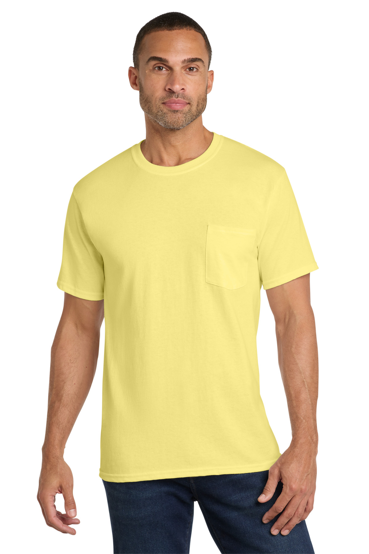 Port & Co Core Cotton Pocket Tee. PC54P 119