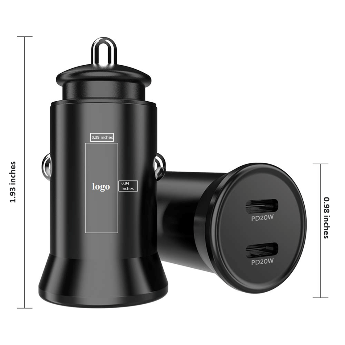 Dual Port Car Charger - PD 20W 5